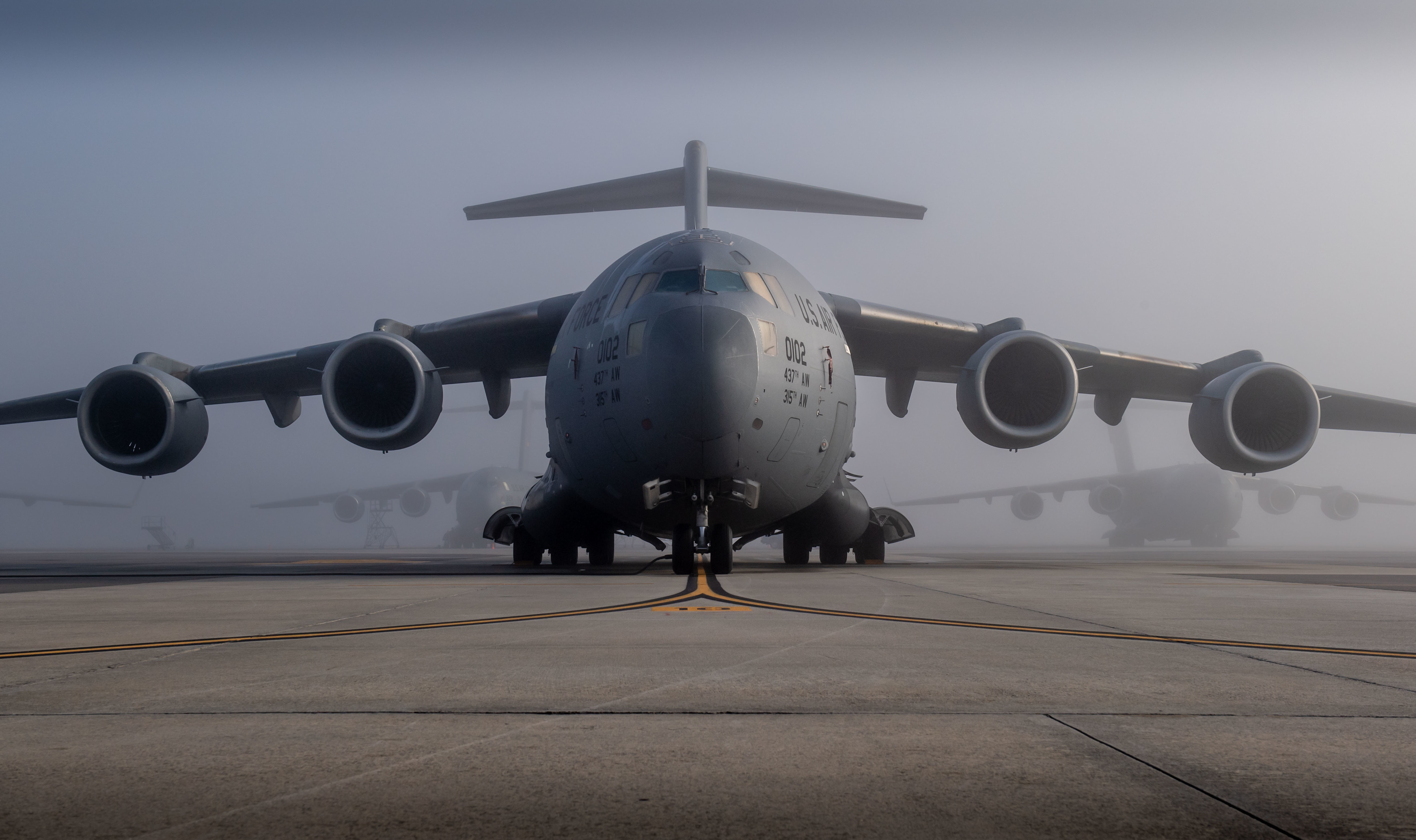 C-17 Globemaster III on the flightline at Joint Base Charleston