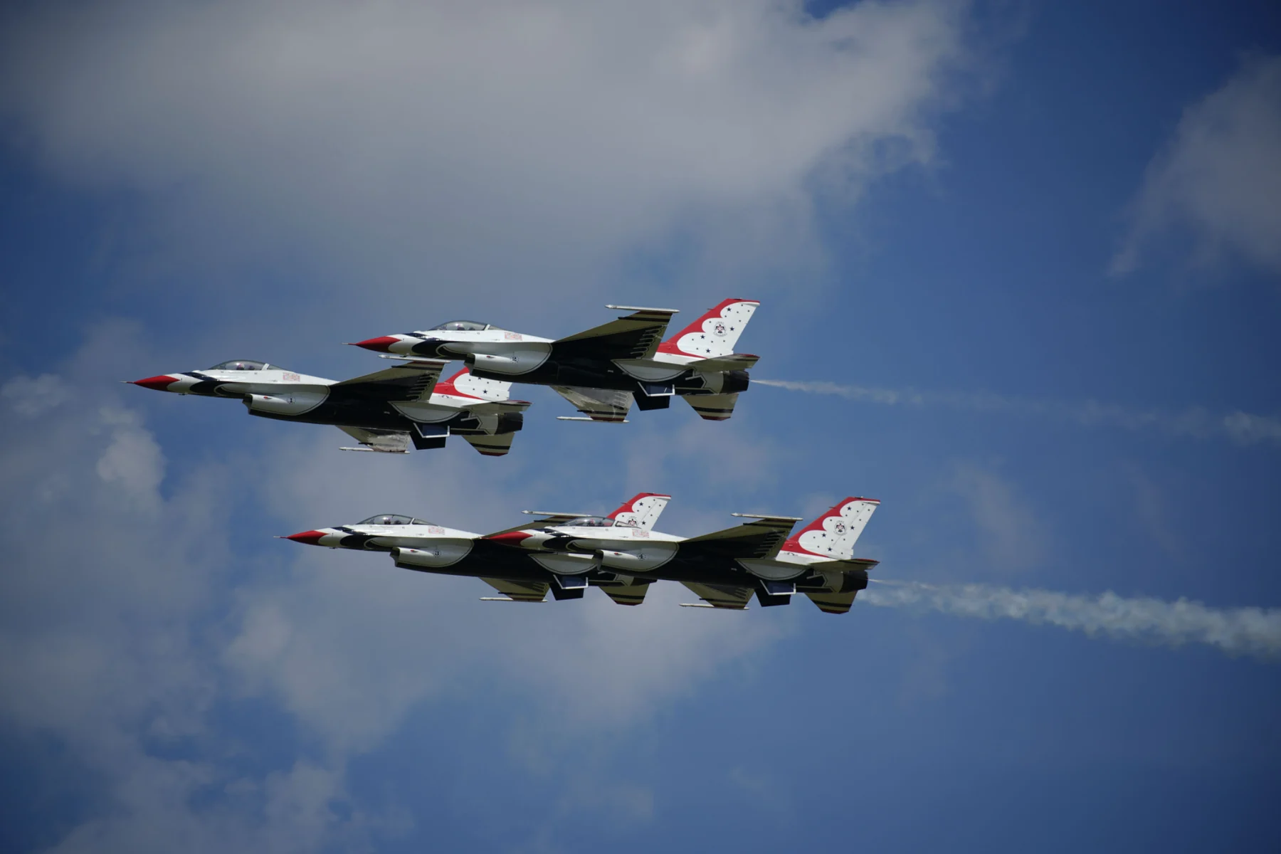 Military aircraft flying in formation